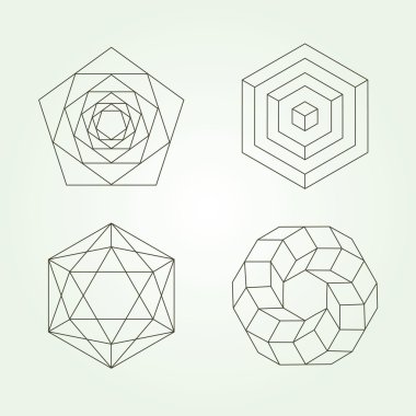 Kutsal geometri vektör set