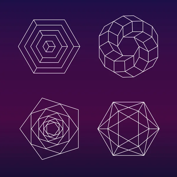 Kutsal geometri vektör set