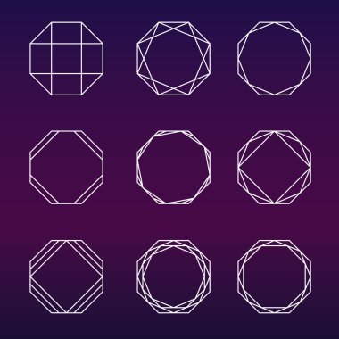 Sekizgen kutsal geometri ayarla 