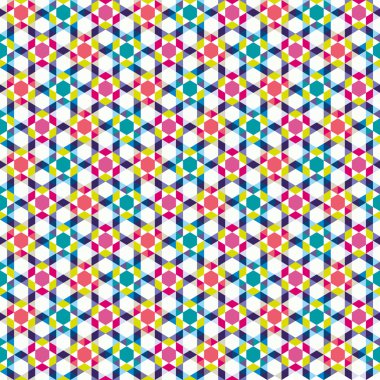 Vektör modern kesintisiz renkli geometri üçgen desen, renk soyut geometrik arka plan