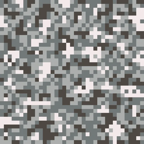 Digitale pixel naadloze camouflage patroon — Stockvector