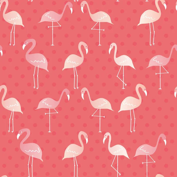 Flamants roses motif sans couture — Image vectorielle