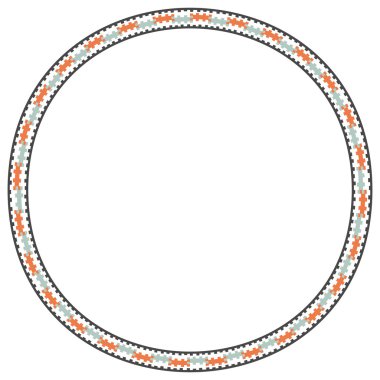 Kabile yerel etnik sınır yuvarlak tasarım