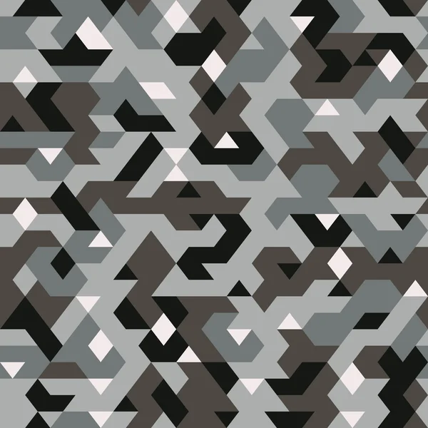 Vetor padrão sem costura no estilo de camuflagem, pixelated padrão têxtil, fundo abstrato — Vetor de Stock