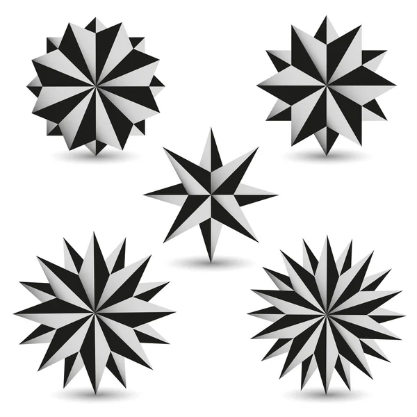 Ensemble d'étoiles graphiques vectoriels — Image vectorielle