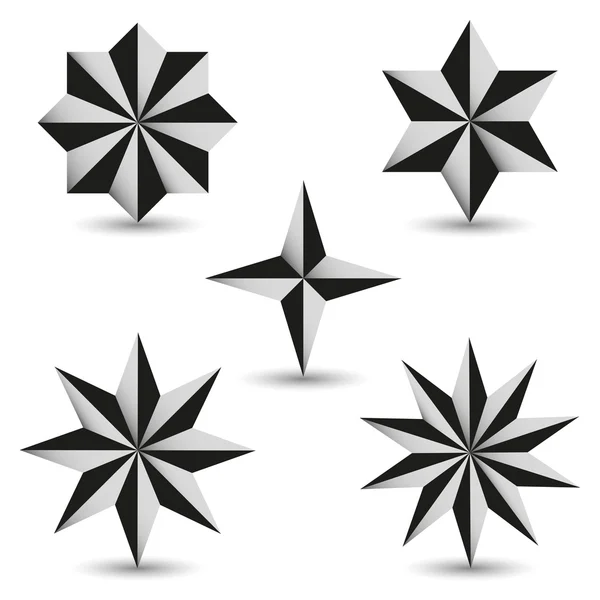 Ensemble d'étoiles graphiques vectoriels — Image vectorielle