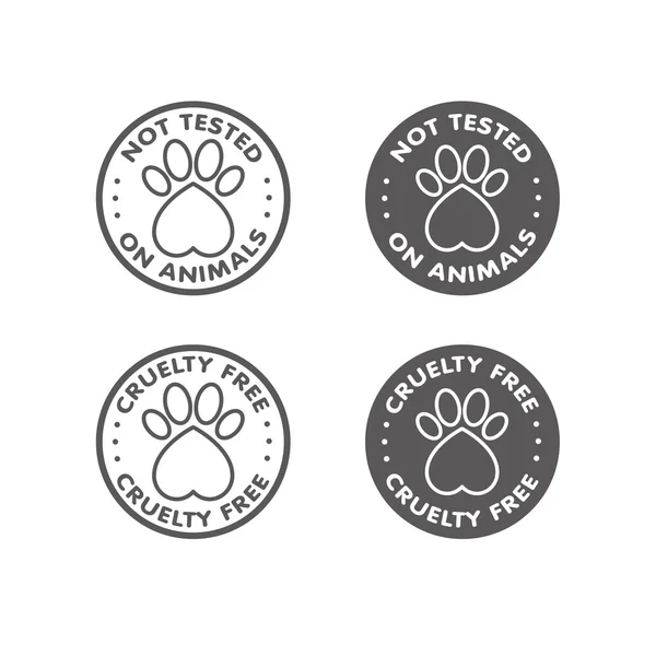 Cruelty free - not tested on animals sign icon symbol — Stock Vector