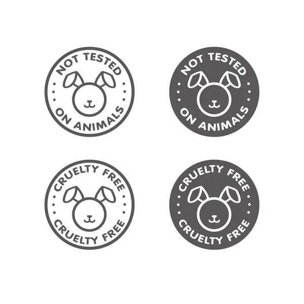 Cruelty free - not tested on animals sign icon symbol — Stock Vector