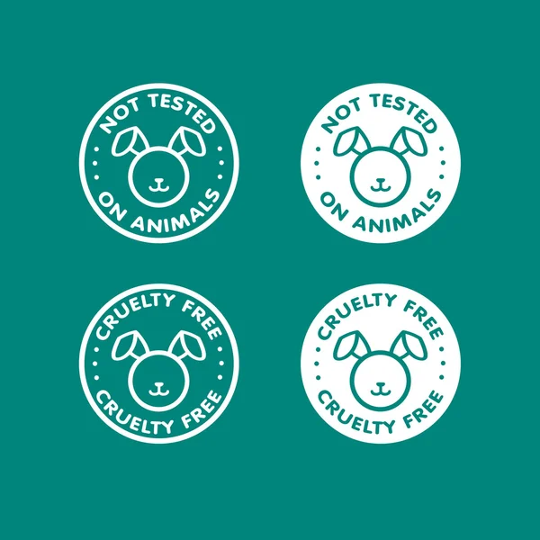 Cruelty free - not tested on animals sign icon symbol — Stock Vector