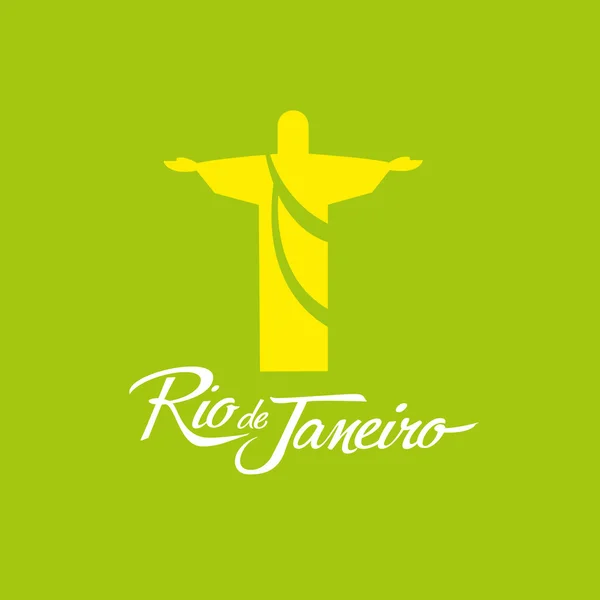 Rio de Janeiro Brasil icono signo cartel vector — Vector de stock