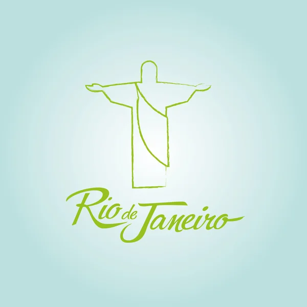 Rio de Janeiro Brasil icono signo cartel vector — Archivo Imágenes Vectoriales