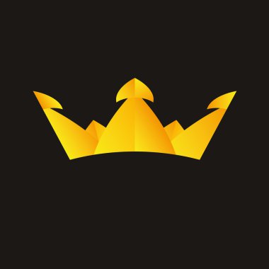 Taç Kral logo sembol simge vektör