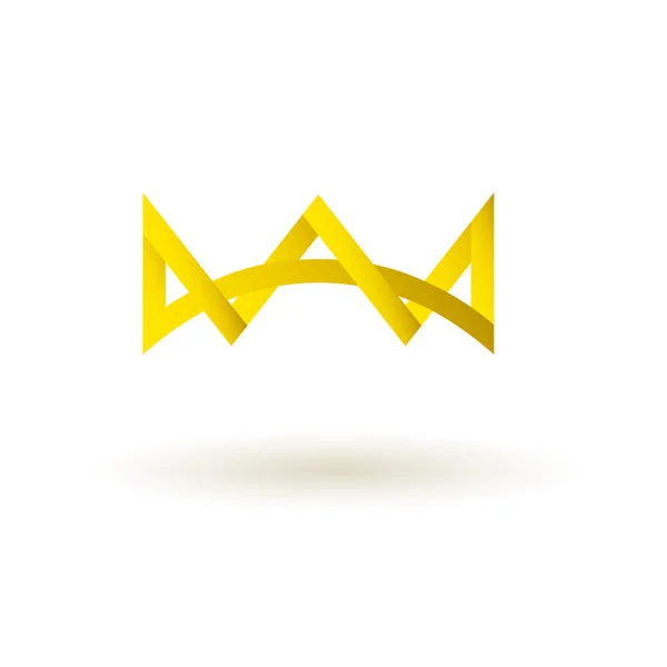 Corona rey símbolo del logotipo icono — Archivo Imágenes Vectoriales