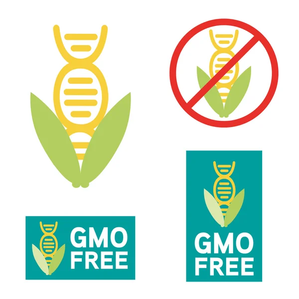 Дизайн символів безкоштовної піктограми GMO — стоковий вектор