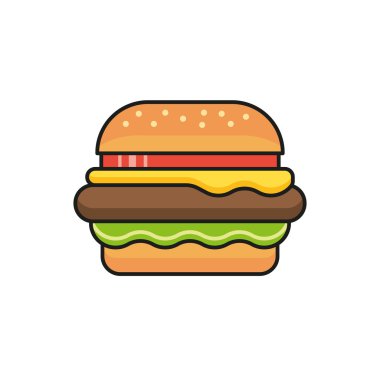 Hamburger vektör simge işareti
