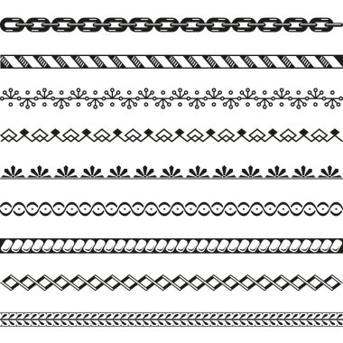 Eski sınır tasarımlar set vektör