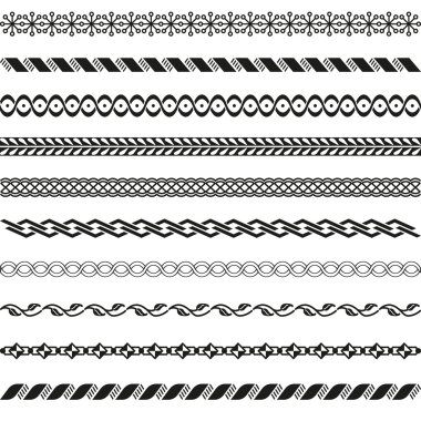 Eski sınır tasarımlar set vektör