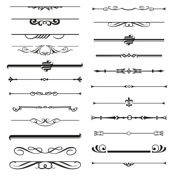 Vector set of calligraphic design elements and page decor — Stock Vector