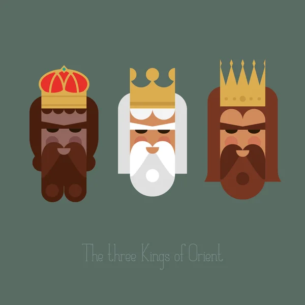 The three Kings of Orient wisemen vector illustration — Stock Vector