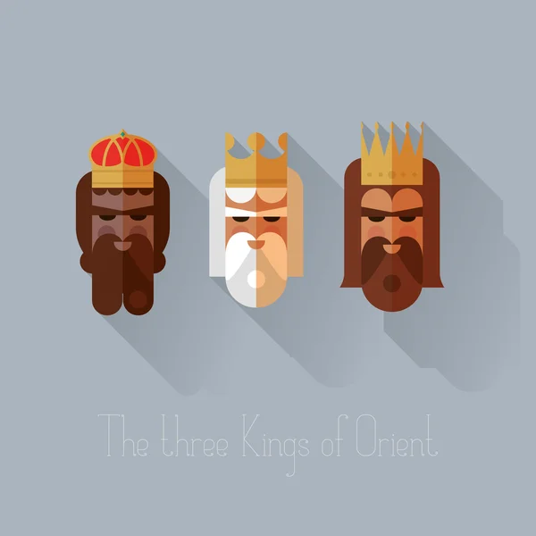 The three Kings of Orient wise men illustration — Stock Vector