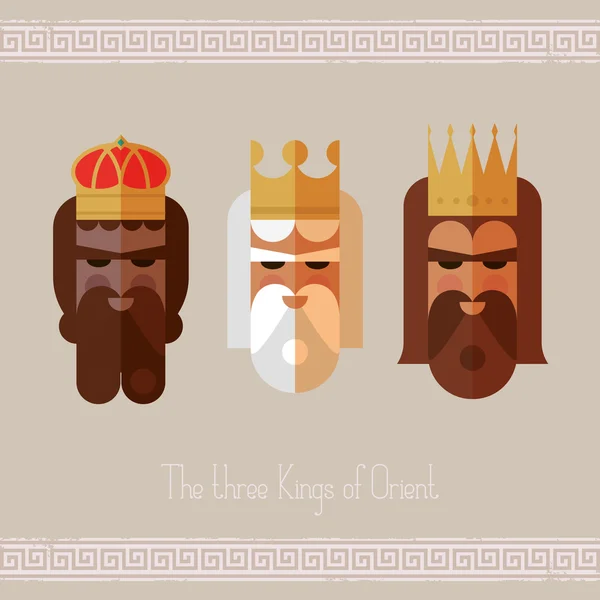 Ilustración de los Reyes Magos de Oriente — Vector de stock