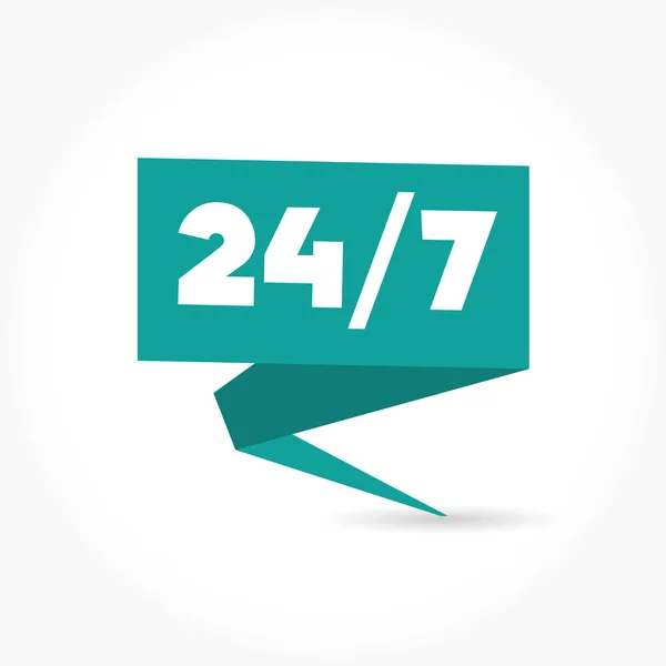 Öppet 24 timmar 7 dagar i veckan ikonen — Stock vektor