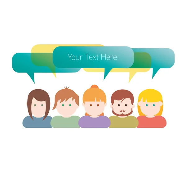 Groupe de personnes illustration de communication — Image vectorielle