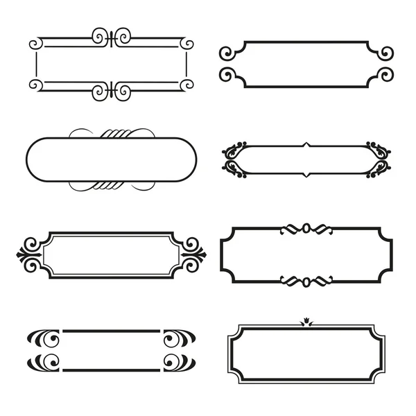 Kalligrafiska dekorativa element. Uppsättning designelement. — Stock vektor