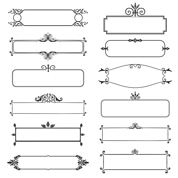 Cadre éléments décoratifs ensemble — Image vectorielle