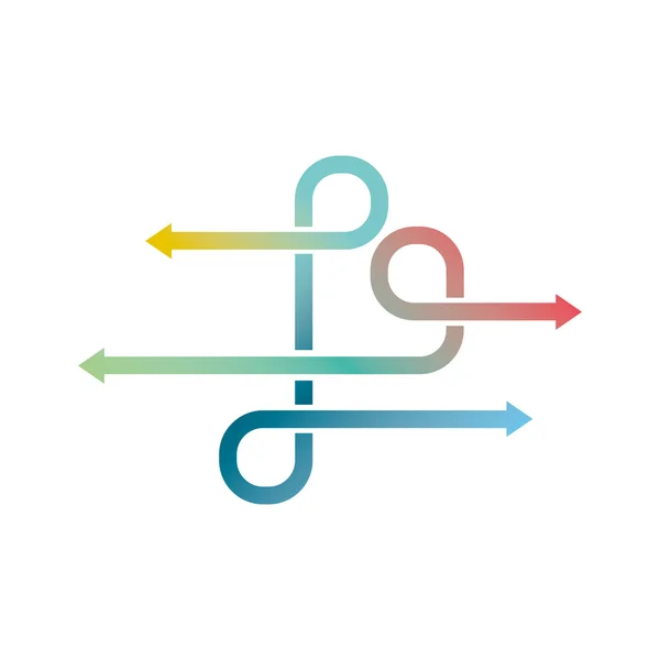 Frecce vettore infografico astratto — Vettoriale Stock