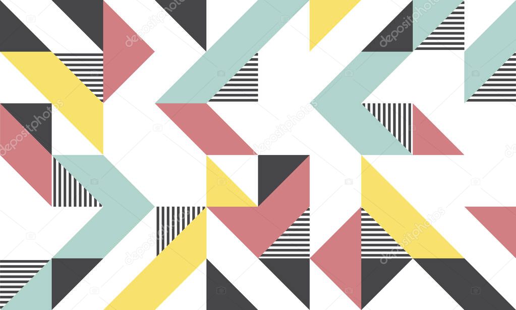 Geometry minimalistic background poster. Abstract vector pattern design in modern style.