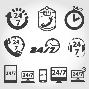 bir gün ve 7 gün 24 saat bir hafta simgelerini aç