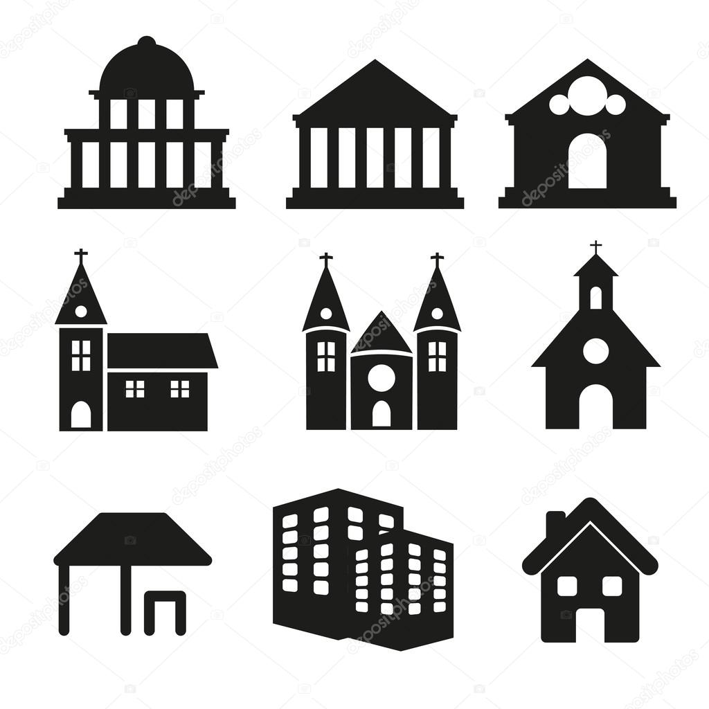 Building real state icons set