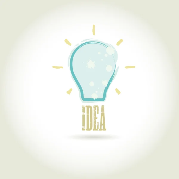 Ilustración vectorial idea bombilla luz — Vector de stock