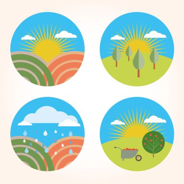 Bahçe çiftliği sahne ayarlayın