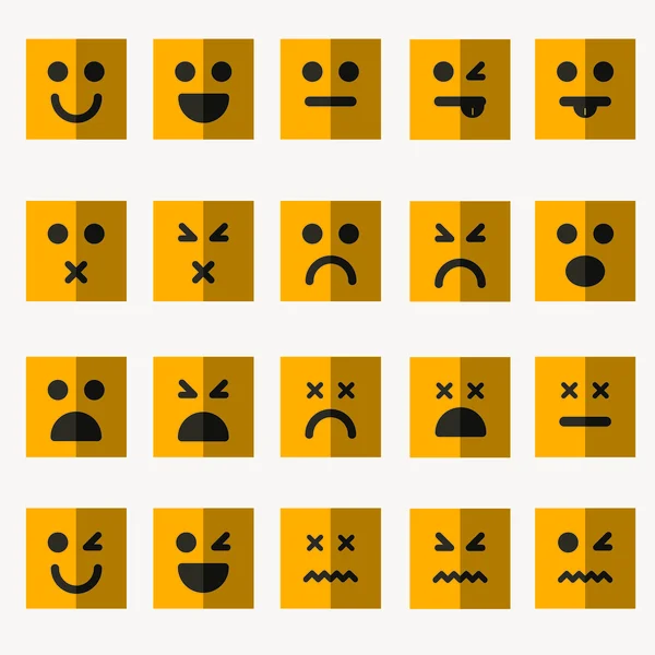 Conjunto de diferentes emoticonos vector — Archivo Imágenes Vectoriales