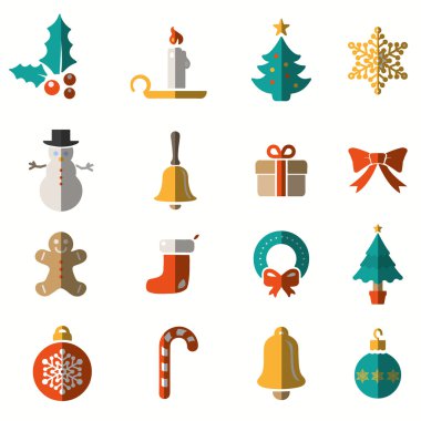 Vektör Noel ve kış Icons collection-