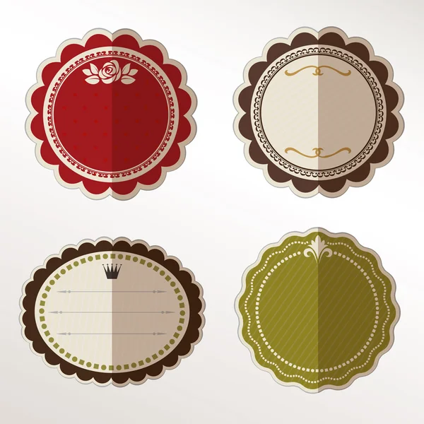 Vector Etiquetas del marco Set ornamental decoración vintage — Vector de stock