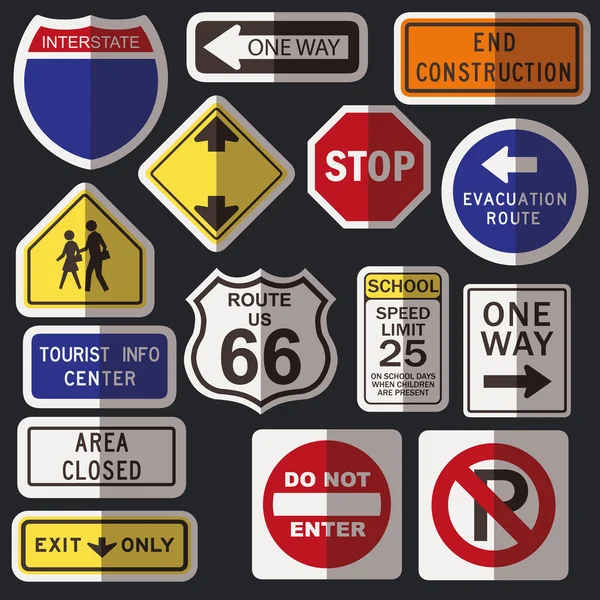 Διάνυσμα. κενές οδικές πινακίδες — Διανυσματικό Αρχείο