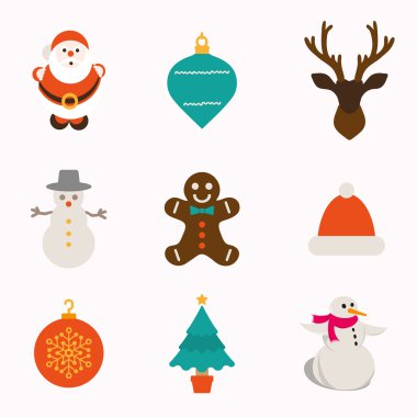 Vektör Noel ve kış Icons collection-
