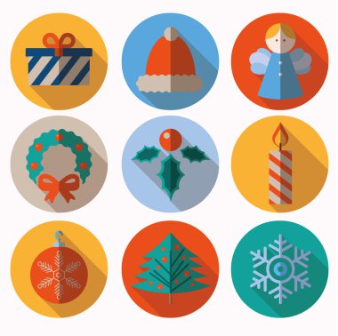 Vektör Noel ve kış Icons collection-