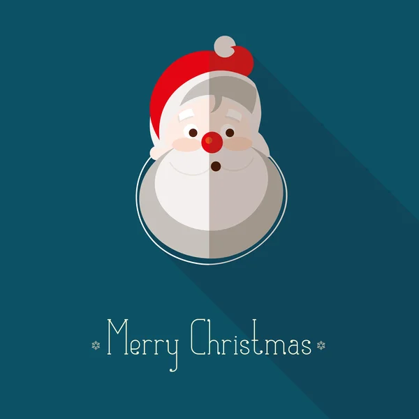 God jul bakgrund med jultomten och plats för text. modern platt design vektor illustration. — Stock vektor