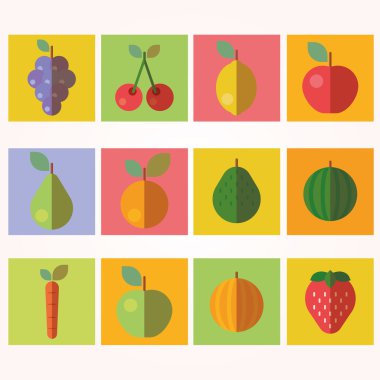 meyve ve sebze simgeler