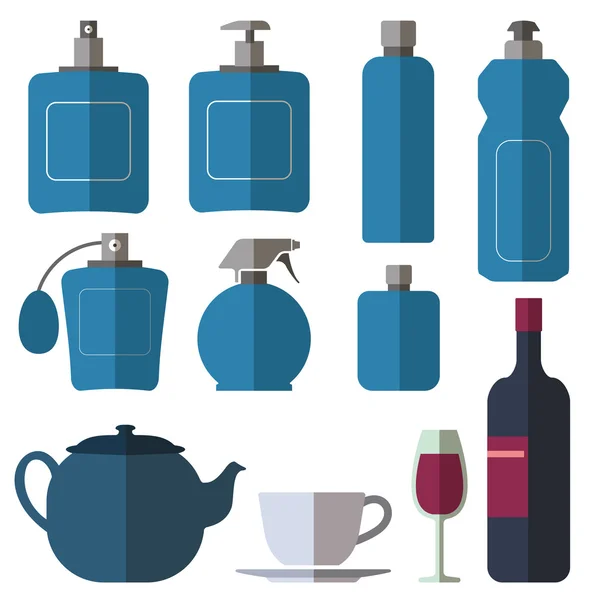 Colección de botellas - vector — Archivo Imágenes Vectoriales