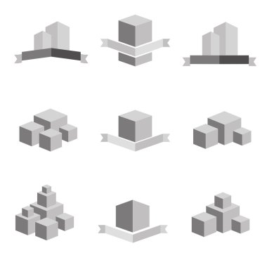 Gerçek durum simgeler vektör binada