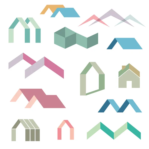 Building real state icons vector set — Stock Vector