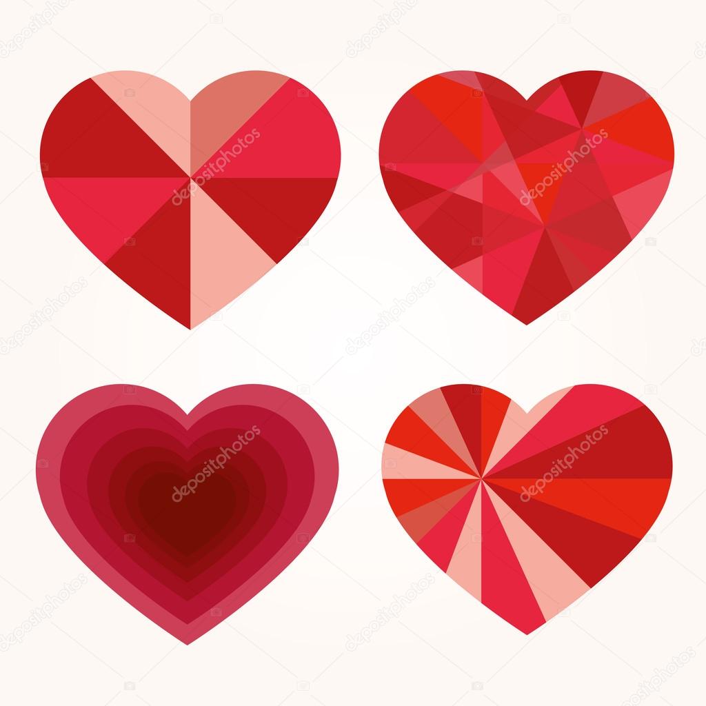 Heart valentine icon set vector illustrationImprimir
