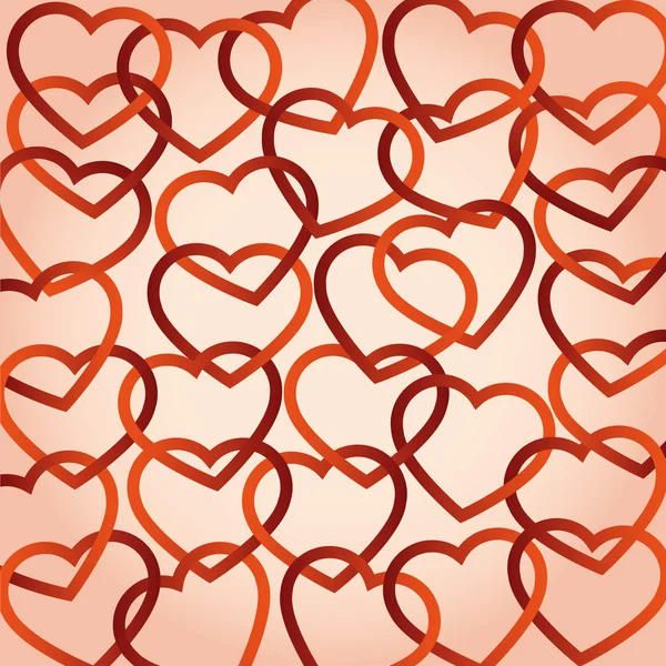 Hearts connected. vector background — Stock Vector