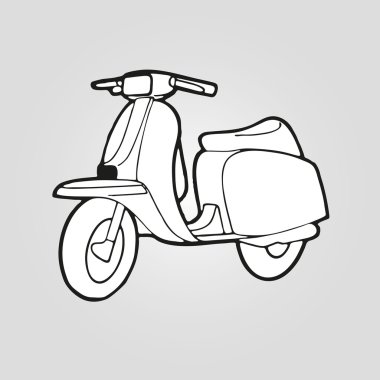 Scooter sembolü mod lambretta vespa