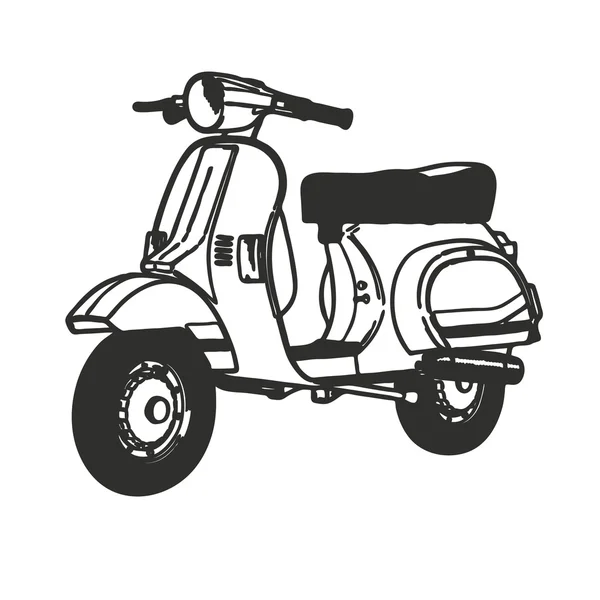 Motorroller Symbol mod lambretta vespa — Stockvektor